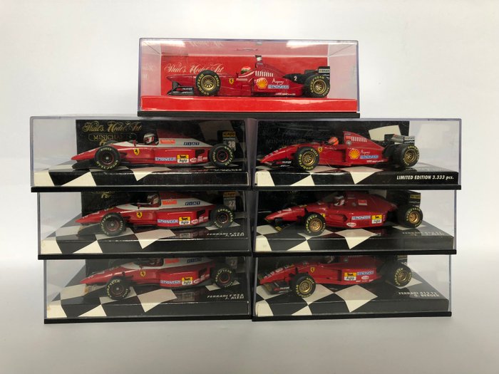 Vitrine Showcase Senna Schumacher f1 Ferrari Minichamps PMA pac432000 1/43 NEUF 