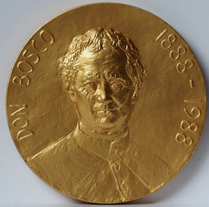 Commemorative medal Don Bosco 1888-1988 - Da Mihi Animus - gold-plated
