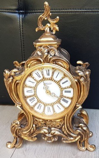 Rare Pendule Jaeger Lecoultre Louis XV Gilded Bronze - Old Vintage Clock +- 1960's  - Electronic Jaeger Movement - Very Good Condition