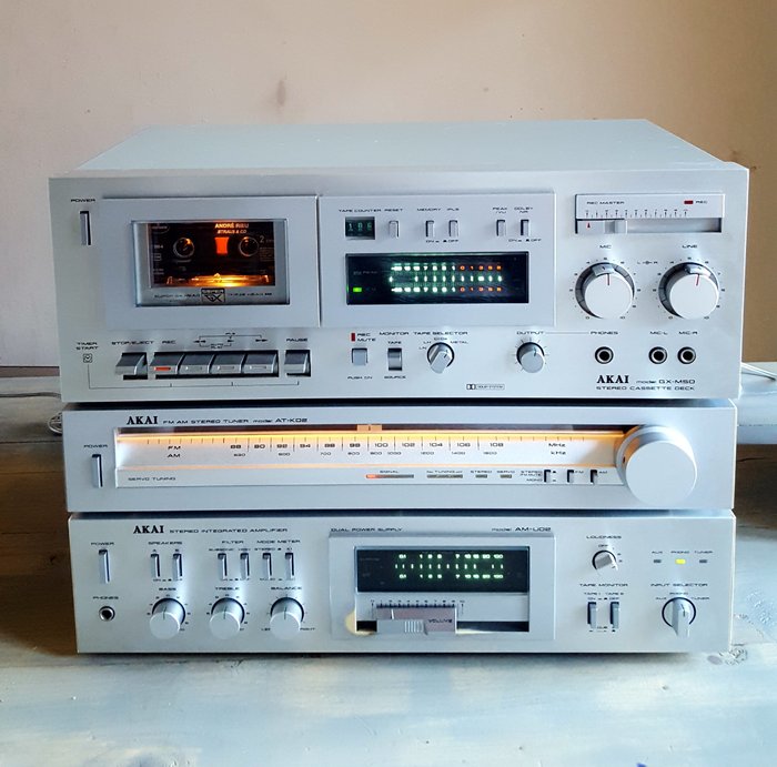 Akai stereo Set, AM-U02, AT-K02, GX-M50