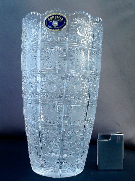 Bohemia Glass - mouth blown and hand cut crystal vase