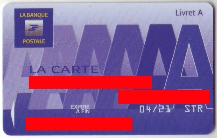 La Carte - Livret A - La Banque Postale - La Banque Postale - Catawiki