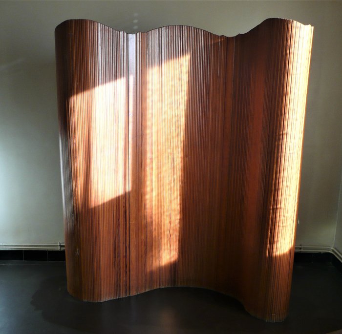 Screen in flexible wood,Jomain Baumann style - Art Deco