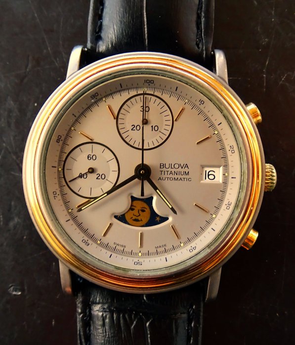 Bulova moon phase automatic men's chronograph ref.
 11494
