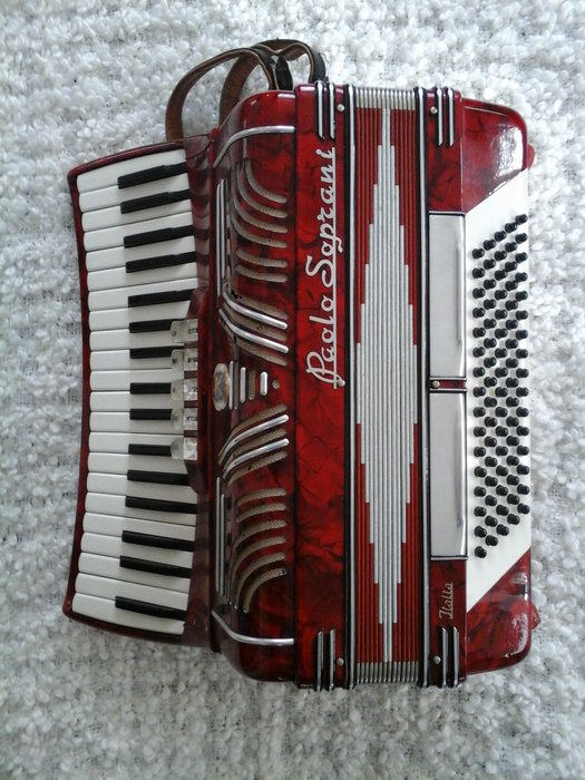 Paolo Soprani Accordion with keys and buttons, Italy, around 1950