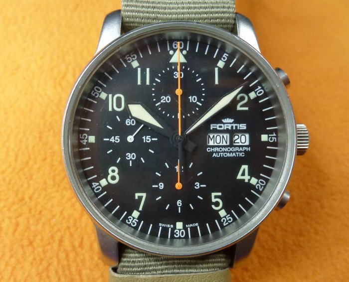 Fortis -  Grenchen Cosmonaut Flieger chronograph Pilot's  - 597.10.141 - Mężczyzna - 1990-1999