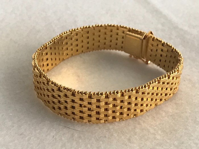 Vintage bracelet from 1960s, 18 kt gold-plated 