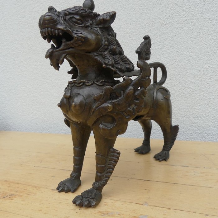 廟獅子 - 青銅色 - 獅子 - 尼泊爾 - 19世紀