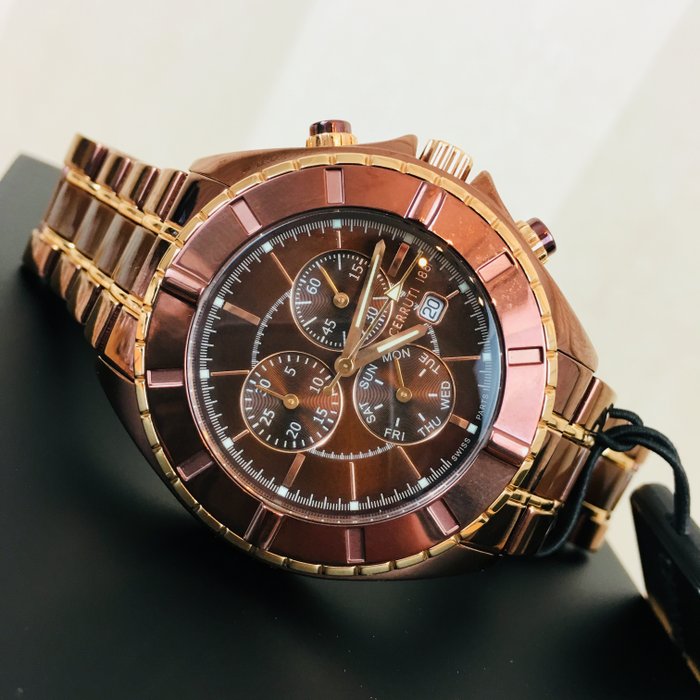 Cerruti - Swiss Made Gold Plated Watch - CRWA006M231G - Men - Catawiki