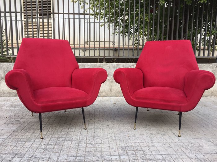 Gigi Radice for Minotti - Pair of armchairs 