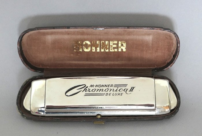 Hohner harmonica Chromonica II Deluxe model A ' 440, made in Germany -50's