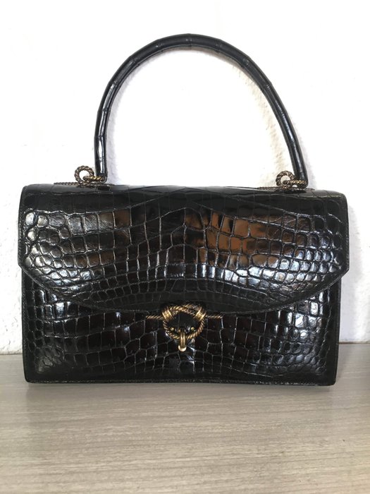 Hermès - Crocodile handbag, vintage AC 1960, rare