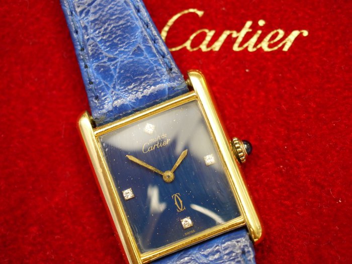 Must de Cartier Tank "Lapis Lazuli" - Ref. 6.070137 - Ladies watch - Running perfectly