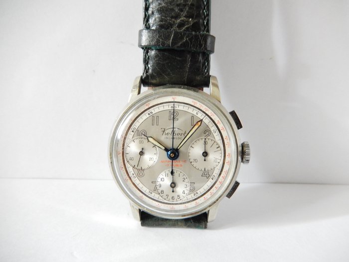 Rare Antique KELBERT Swiss Chronograph Valjoux 72 Wrist Watch c1960s