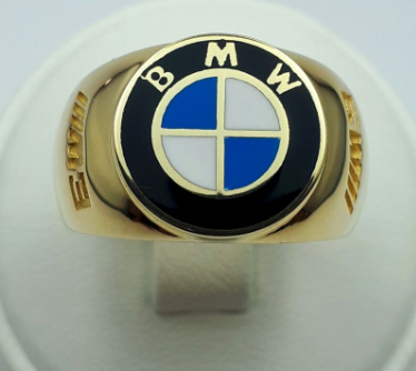14/585 Ct Yellow Gold  BMW Ring, Size 20.00mm, Total 6.85g ***NO RESERVE PRICE ***