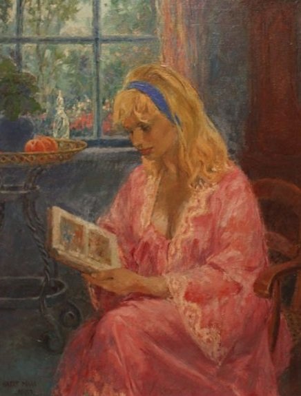 Harry Maas (1906 - 1982) - Vrouw aan het lezen
