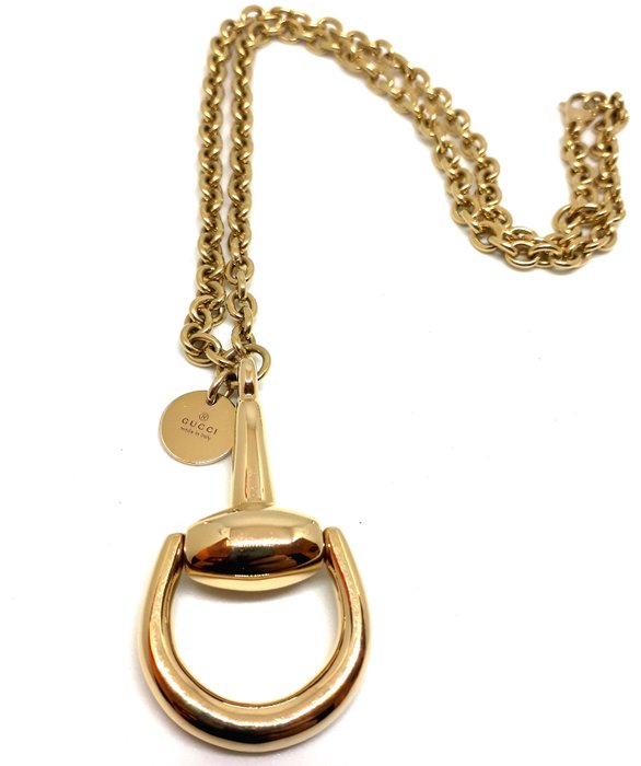 gucci gold horsebit necklace