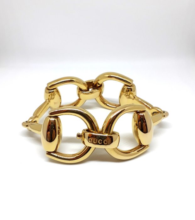 gucci horsebit bracelet gold