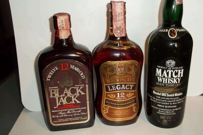 5 bottles - Johnnie Walker Red Label 1980s - W5 - 5 years