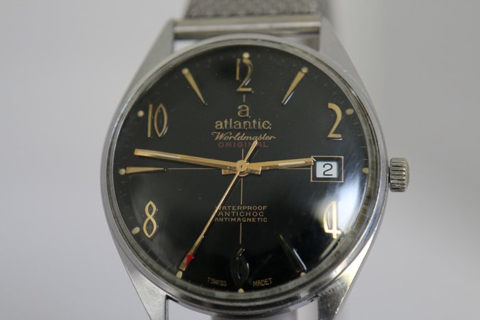 Atlantic Worldmaster - 61660 - Antichoc - Antimagnetic - Waterproof - Men's wristwatch - 1980s

