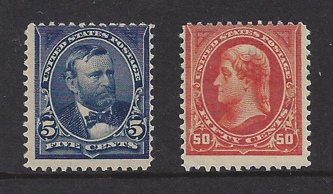 United States 1894/1898 - presidents - Scott 275 + 281