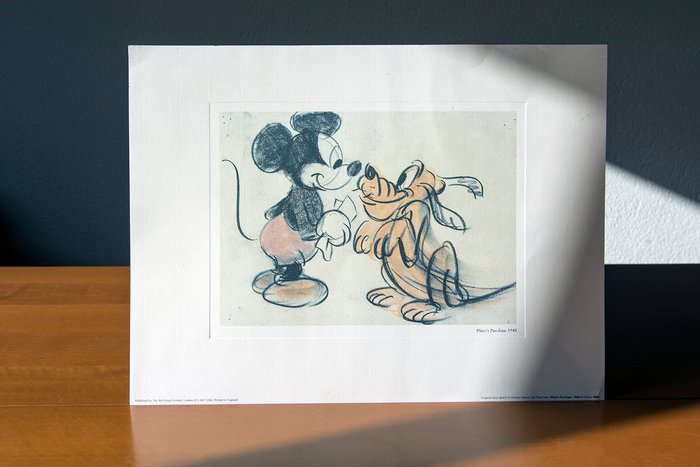 Disney, Walt - Giclée prent - Original story sketch of Mickey Mouse and Pluto