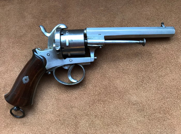 Nice large 9mm pinfire revolver type Lefaucheux - ca. 1860