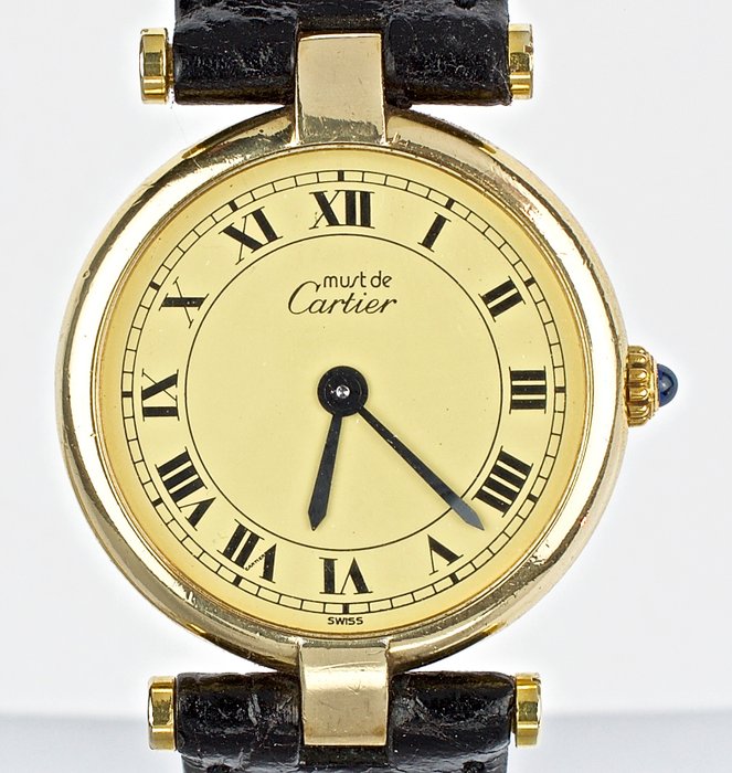 Cartier Argent ronde argent plaque or G 