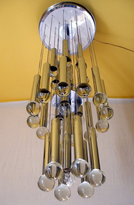 Gaetano Sciolari - Pendant light with Murano glass