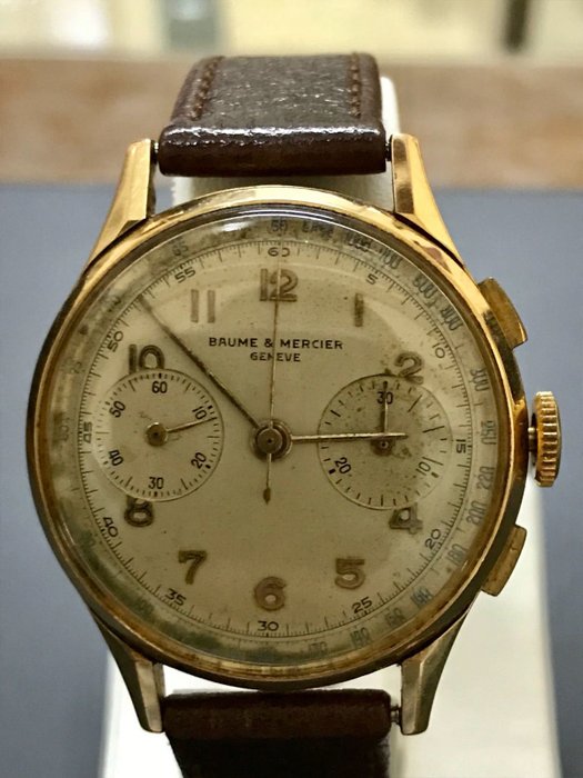 Baume & Mercier - Vintage Chronograph 18K Rose Gold - 107839 - Unisex - 1901-1949