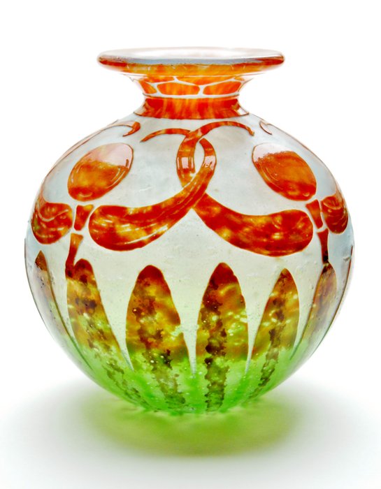 Le Verre Français, Charles Schneider - ‘Libellules’ glass vase