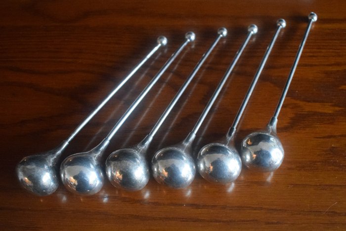 ABSA, 6 E.P.N.S. silver plated cocktail sticks