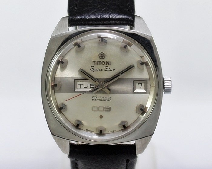 Titoni Space Star 009 25 Jewels Rotomatic Automatic Men's Vintage Wristwatch - circa 1970s