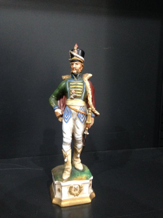 Capodimonte - Napoleonic officer soldier in full-dress uniform - early 1900 - Italy