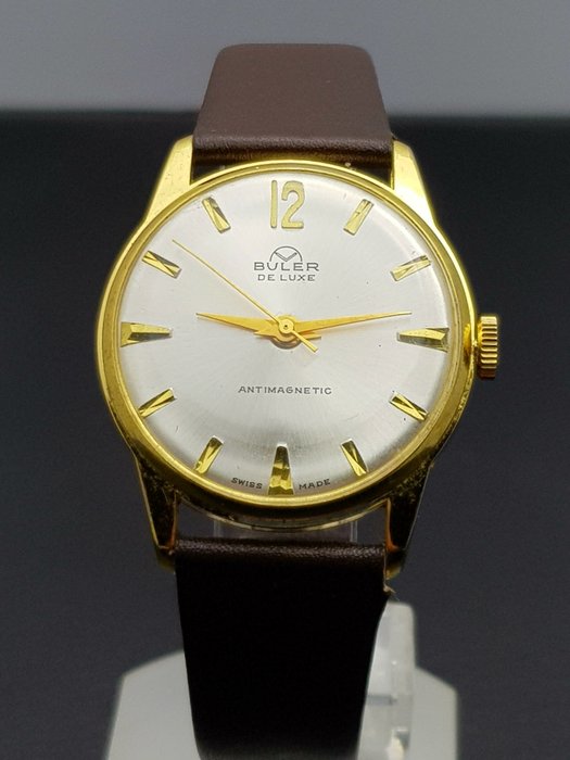 Buler de Luxe  - heren horloge - Swiss made  jaren 70