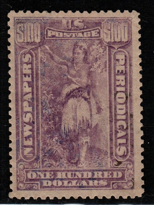 USA 1895 – 100 $. , Stamps for newspapers - Unificato 2017/18 catalogue no. 41