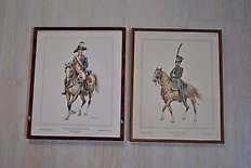 A lot of drawing of two soldiers of the Kingdom of Sweden