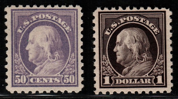 USA 1916/1917 - Franklin and Washington perforation 10  Unificato 2017/18 catalogue nos. 305/315 - 317/18 - 320/321 - 334/35 - 325/33