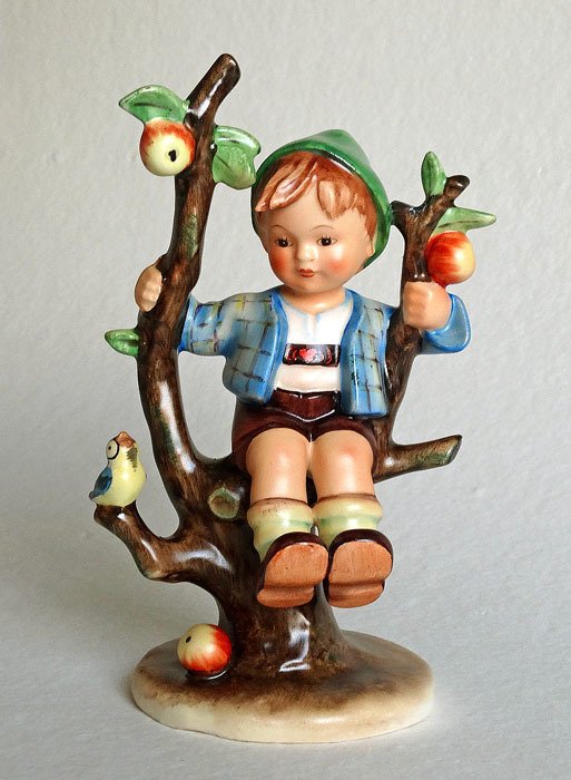 boy in apple tree hummel figurine