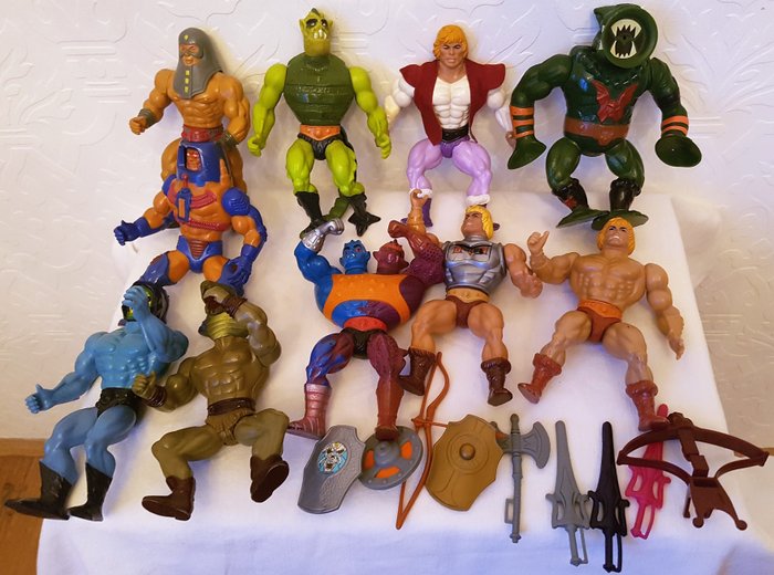 He-Man Masters of the Universe - Mattel - 10x vintage figures and weapons '80
