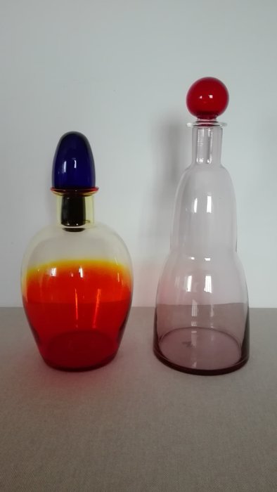 Carlo Moretti - Pair of Bottles with Stopper