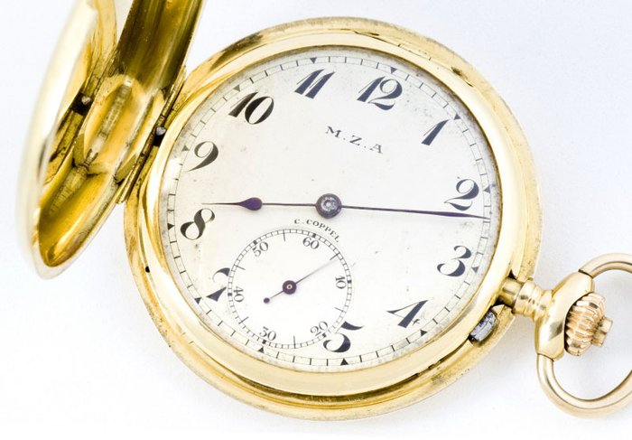 C. Coppel (Para M.Z.A.) reloj de bolsillo - saboneta, remontoir, oro 18k. -  nº 7854/8237-002 - Men - 1850-1900 - Catawiki