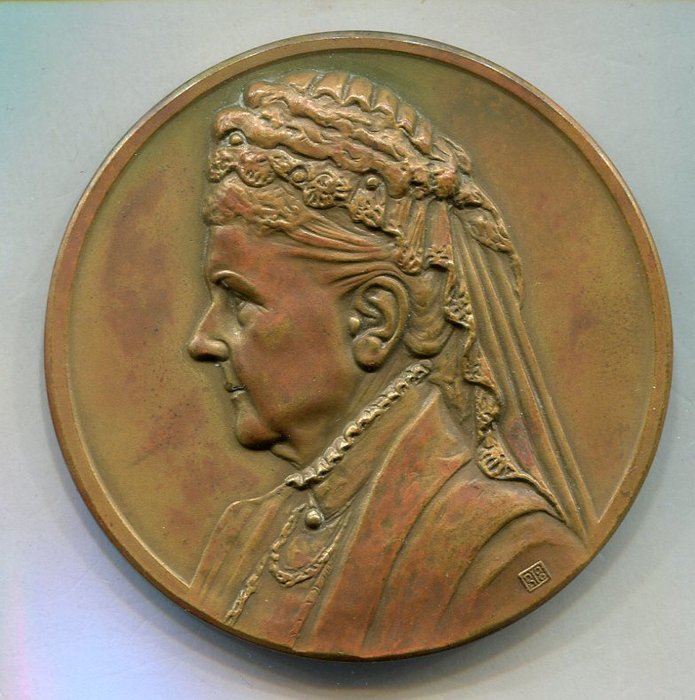 Netherlands - Medal 1929 "Queen Emma 50 jaar 1879-1929"
