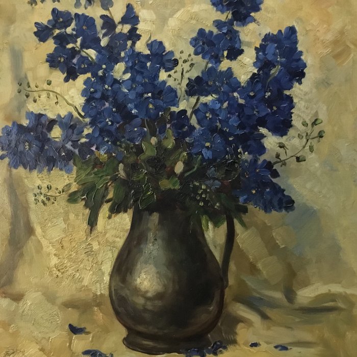 Louis van der Steen - ( 1891 - 1954 ) - Stilleven bloemen in vaas