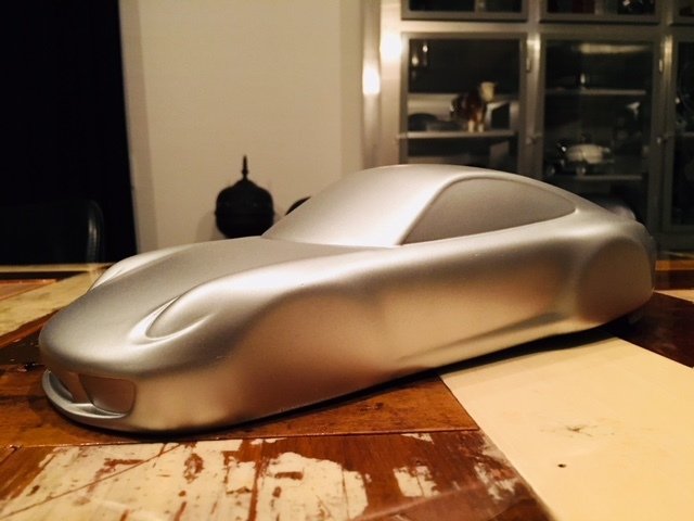 Porsche 911 Sculpture - Unfinished scale model in solid aluminium - 50 Years of 911 Collection - 30 x 11.5 x 8 cm