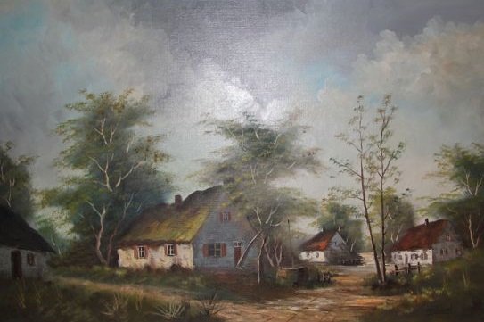 Casimir Roelandt (1928-1991) - landschap met huisjes