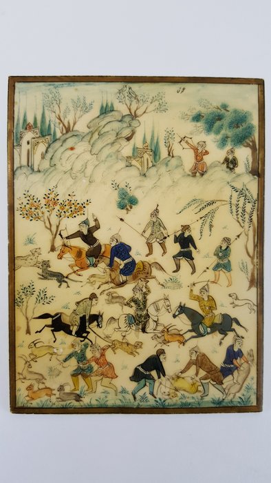 Signed Persian miniature painting on Ivory - Iran - c. 1920