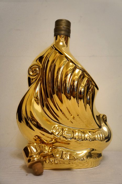 Messrs. Larsen S.A. Fine Champagne Cognac Limoges Golden Viking Ship