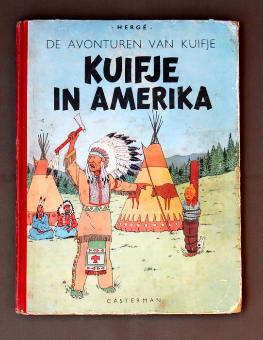 Kuifje  - Kuifje in Amerika - hc - 1e druk (1947)