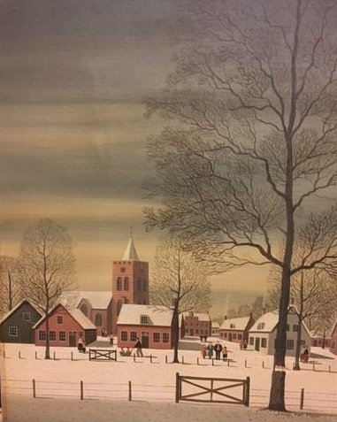 Jaap ter Haar (1922 - 1998) - Village in winter